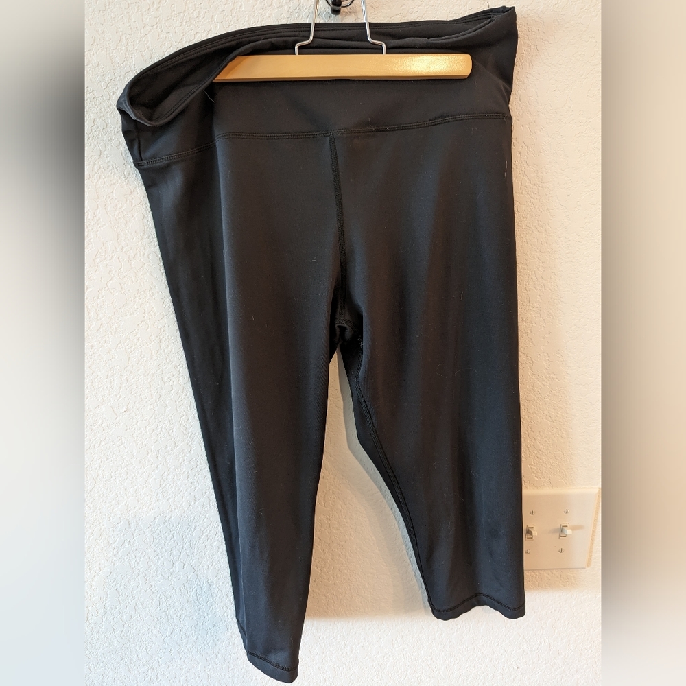 2 Zyia black yoga pants, short length